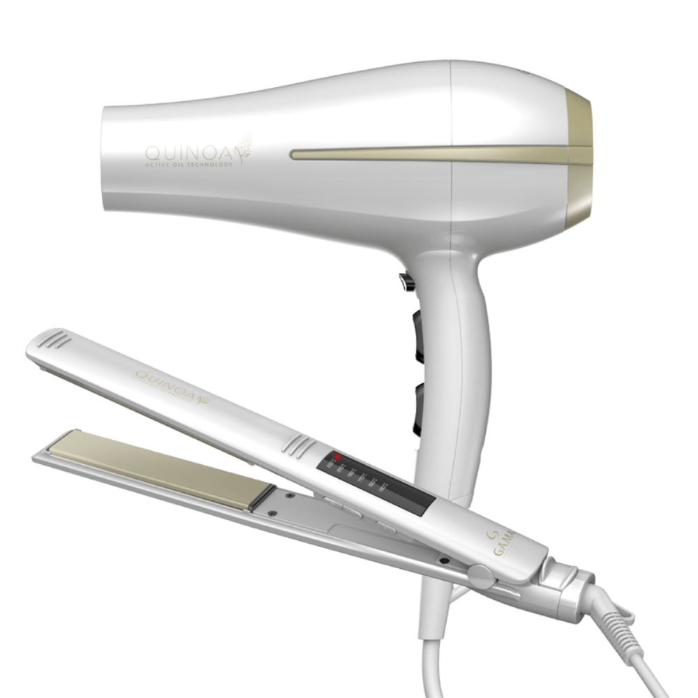 Pack Gama Secador Bora + Planchita Elegance Led Quinoa 